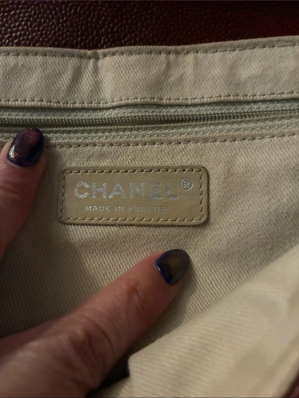 Chanel Quilted Leather half moon Shoulder Bag in Deep Burgundy with silver chain